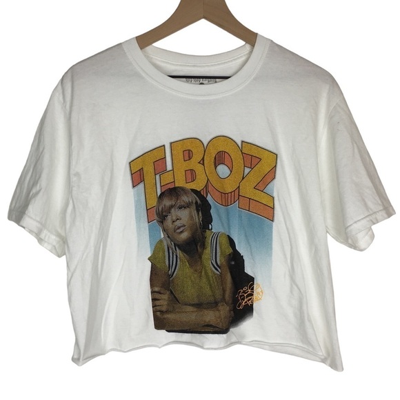 HIP HOP ROYALTY Crop Graphic Tee T Shirt T BOZ Oversized Fit Short Sleeve Large - Picture 11 of 11